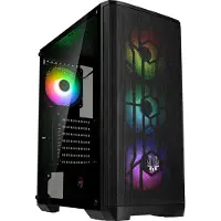 BitFenix Nova Mesh SE TG ARGB Midi-Tower, Tempered Glass - schwarz