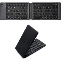 IC Intracom TECHly - Tastatur - foldbar, til tablet og smartphone - trådløs - Bluetooth 3.0, USB - QWERTY - USA - sort