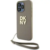 DKNY Håndledsrem Stock Logo etui til iPhone 15 Pro - beige
