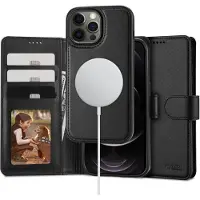 Tech-Protect iPhone 12/12 Pro 2-i-1 pungetui - Magsafe-kompatibel - sort