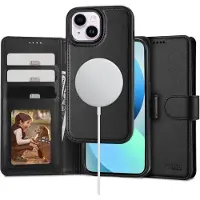TechProtection iPhone 13 2-i-1 pungetui - Magsafe-kompatibel - sort