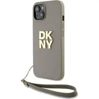 DKNY Håndledsrem Stock Logo etui til iPhone 15 Plus - beige