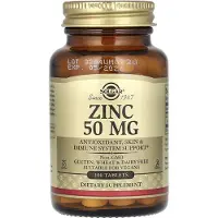 Solgar , Zink, 50 mg, 100 Tabletter
