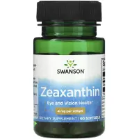 Swanson Health Zeaxanthin fra , 4 mg, 60 Softgels