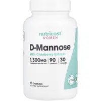 Nutricost , Kvinder, D-Mannose med Cranberry Ekstrakt, 90 Kapsler