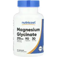 Nutricost , Magnesium Glycinate, 90 Kapsler (70 mg per Kapsel)