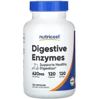 Nutricost , Fordøjelses Enzymer, 620 mg, 120 Kapsler