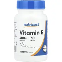 Nutricost , Vitamin E, 180 mg (400 IU), 30 Bløde Gel