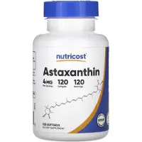 Nutricost , Astaxanthin, 4 mg, 120 Mykt Gel