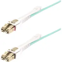 StarTech.com 8m (26ft) LC to LC (UPC) OM4 Multimode Fiber Optic Cable - patch cable - 8 m - aqua - Grøn - 8 meter