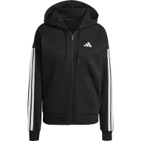 Adidas Essentials 3 Stripes Fleece Sweatshirt Med Lynlås