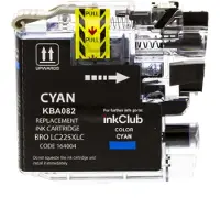 Inkclub Blækpatron cyan, erstatter Brother LC225XL C KBA082 Modsvarer: LC225XLC