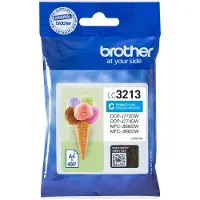 Brother Blækpatron cyan, 400 sider LC3213C Modsvarer: N/A