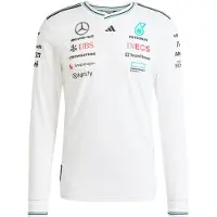 Adidas Mercedes Amg Petronas F1 Team T-shirt Med Lange ærmer