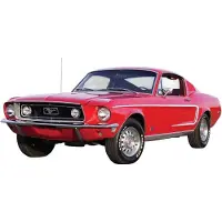 Airfix J6035, Military car model, Monteringssæt, Ford Mustang GT 1968, Ethvert køn, 6 År, Rød