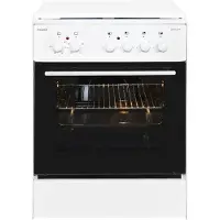 Exquisit EH10.6-4, Fritstående komfur, Hvid, Dreje, Hvid, Front, Forseglet plade