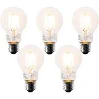 LUEDD Sæt med 5 E27 LED pærer A60 Klar 6W 630lm 2200K