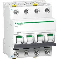 Schneider Electric Automatsikring iC60N C 3P+N 2A 6kA