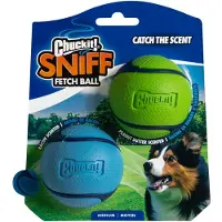 Chuckit! Sniff Fetch Ball Duo Pack - Størrelse M: 2 x ca. Ø 6,5 cm