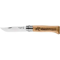 Opinel - Knive og værktøj - Couteau Tradition Gravé T8 Chêne Cerf til Unisex - Beige