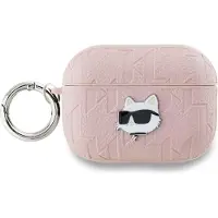 Karl Lagerfeld KLAP2PGCHPP AirPods Pro 2 (2022/2023) cover lyserød/pink monogram Choupette Head