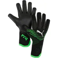 Puma FUTURE Ultimate NC Football Goalkeeper Gloves, Accessories, Black/Cool Light Gray/Green Pes, 9.5