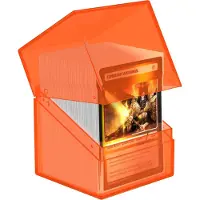 Ultimate Guard Boulder 100 Clear Deck Case för 100 dubbelärmade TCG-kort Poppy Topaz Secure & Su tble Storage för handelskortspel Transparent