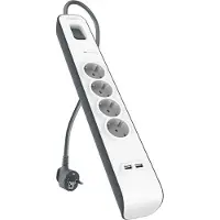 Belkin Bsv401vf2m-v2 Stikdåse Med 4 Udtag Og Afbryder 2 M