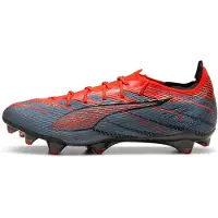 Puma ULTRA 5 CARBON SPEED FG Football Boots Unisex, Shoes, Black/White/Fiery Coral, 42.5