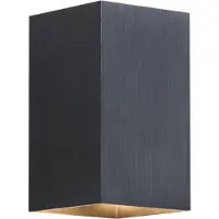 QAZQA Moderne gunmetal væglampe firkantet 2-lys GU10 50mm - Sandy