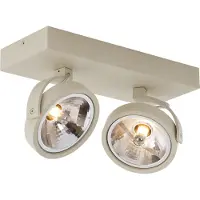 QAZQA Moderne loftspot beige G9 rund drejelig og vippbar 2-lys - Go