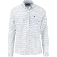 Fynch&Hatton Seasonal Combi Print Skjorte Med Lange ærmer
