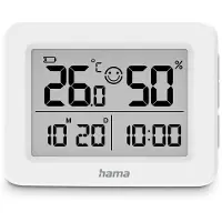 Hama termometer og hygrometer Lefkada, hvid (00222231)