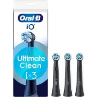 Oral-B Tandbørstehoveder iO Ultimate Clean Black - 3 pcs