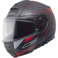 Schuberth C5 Omega Klaphjelm Mat/Sort/antracit/Rød 65