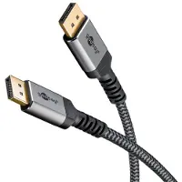 Goobay Displayport 1.4 Sleeved - 5m - Sort