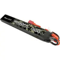 Gens ace LiPo-batteri 25C 1300mAh 2S1P 7,4V Saddle Airsoft Gun - med T-stik