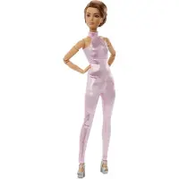 Barbie ser Doll Collectible nr. 22 med Pixie Cut & Modern Y2K Fashion Sequined Pink Halter Jumpsuit med sølvhæle