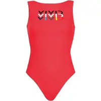 Vivid Badedragt gul / blodrød / sort / hvid