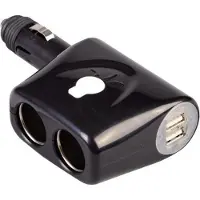 Talamex Dobbelt Stikkontakt + 2 Usb 12v