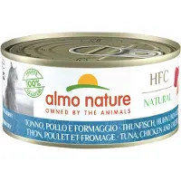 Almo Nature HFC Natural med tun, kylling og ost vådfoder til katte (150 g)