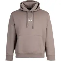 Armani Exchange Sweatshirt mørkebeige / hvid