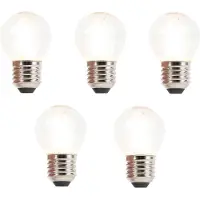 LUEDD Sæt med 5 E27 dæmpbare LED filament globe pærer 3W 250lm 2700K