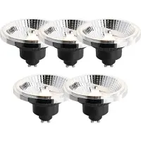 LUEDD Sæt med 5 GU10 3-trins dæmpbar LED-pære 111mm 10,5W 770lm 2700K