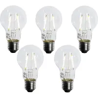 LUEDD Sæt med 5 E27 LED-pærer A60 tusmørkesensor 2,5W 250 lm 2700K