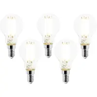 LUEDD Sæt med 5 E14 LED pærer P45 klar 2,2W 470lm 2700K