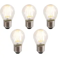 LUEDD Sæt med 5 dæmpbare E27 LED pærer P45 4W 330lm 2100K