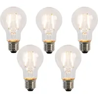 LUEDD Sæt med 5 E27 LED filamentpærer A60 2W 210lm 2200K