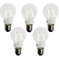 LUEDD Sæt med 5 E27 LED-pærer A60 tusmørkesensor 2,5W 250 lm 2200K