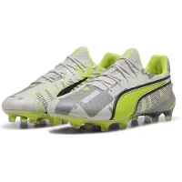 Puma KING ULTIMATE FOREVER FG/AG Football Boots Unisex, Shoes, Feather Gray/Electric Lime/White, 45